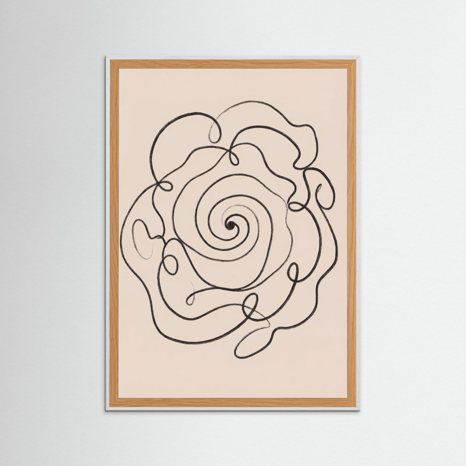 White Wood Organic Flow Black