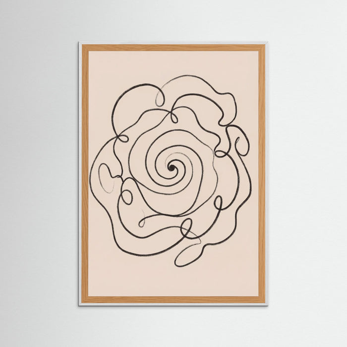 White Wood Organic Flow Black