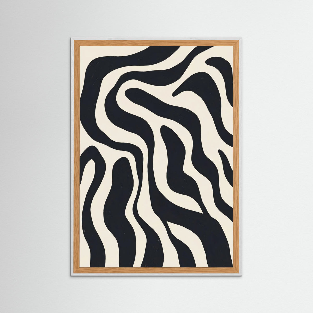 White Wood Organic Flow Black