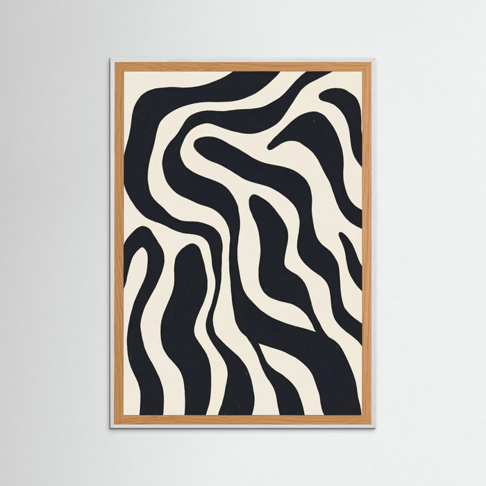 White Wood Organic Flow Black