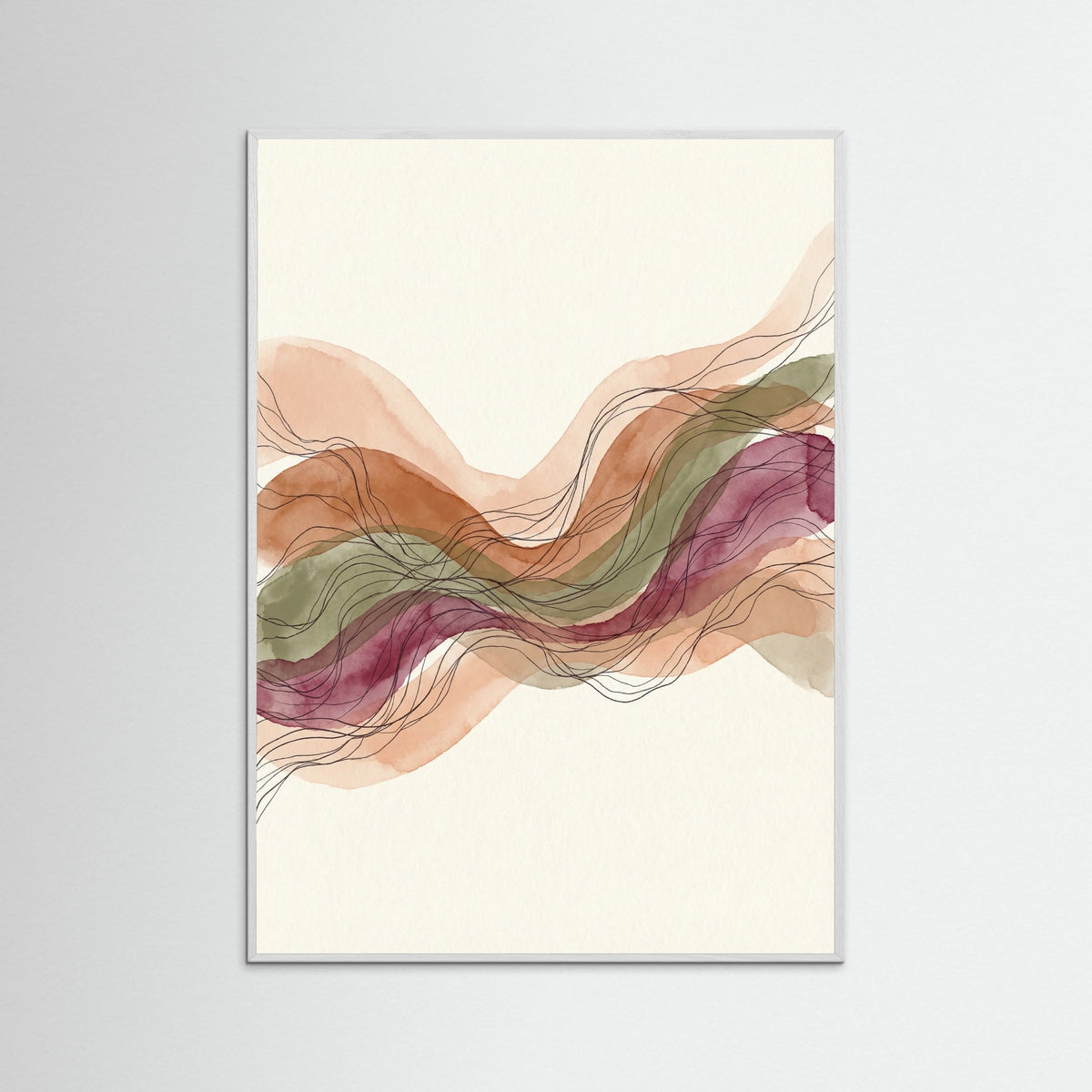 White Wood Organic Flow Brown