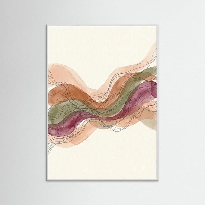 White Wood Organic Flow Brown