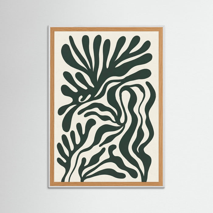 White Wood Organic Flow Green