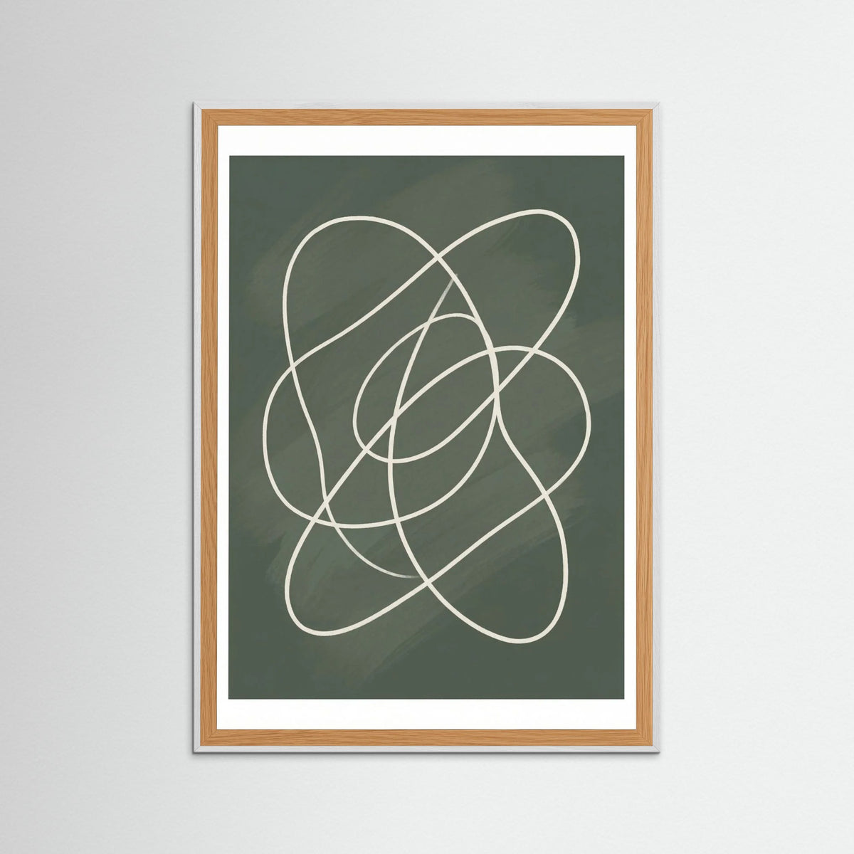 White Wood Organic Flow Green