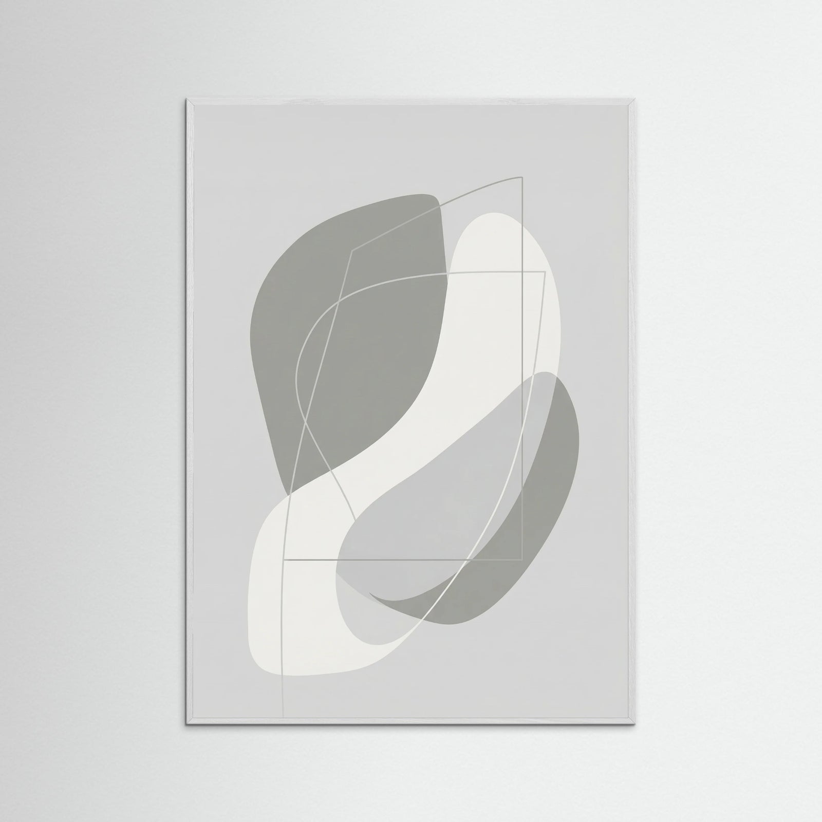 White Wood Organic Grey Forms