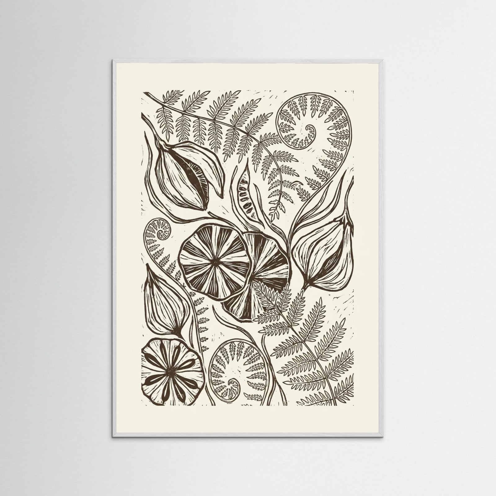 White Wood Organic Linework