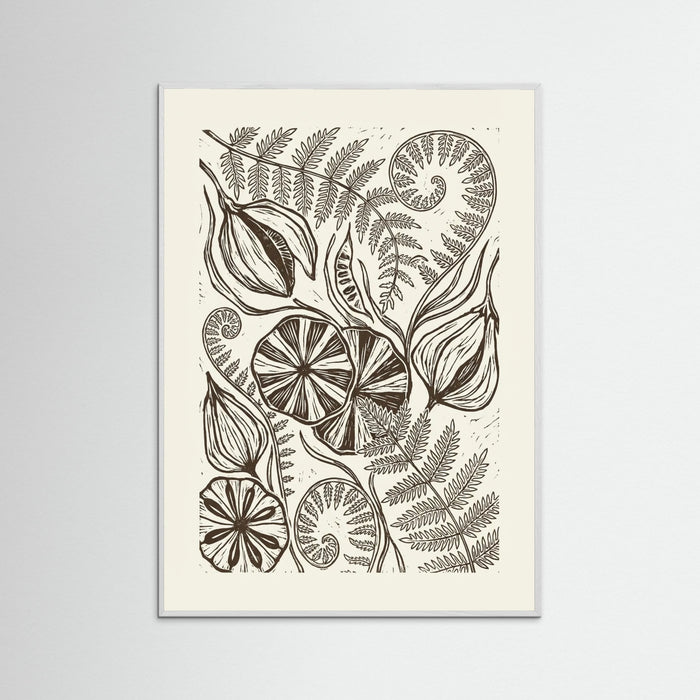 White Wood Organic Linework