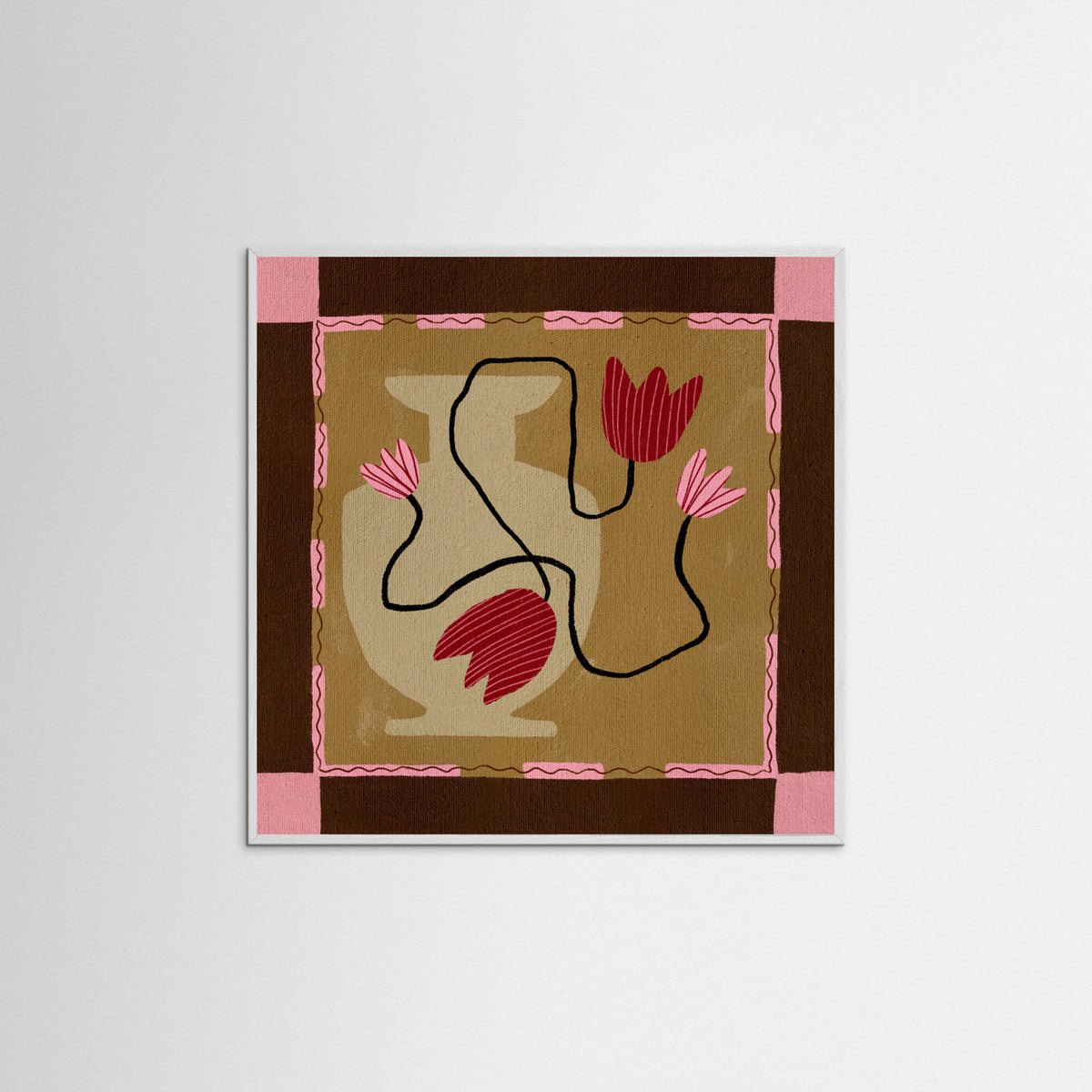 White Wood Out of Vase Blooms 4 Poster