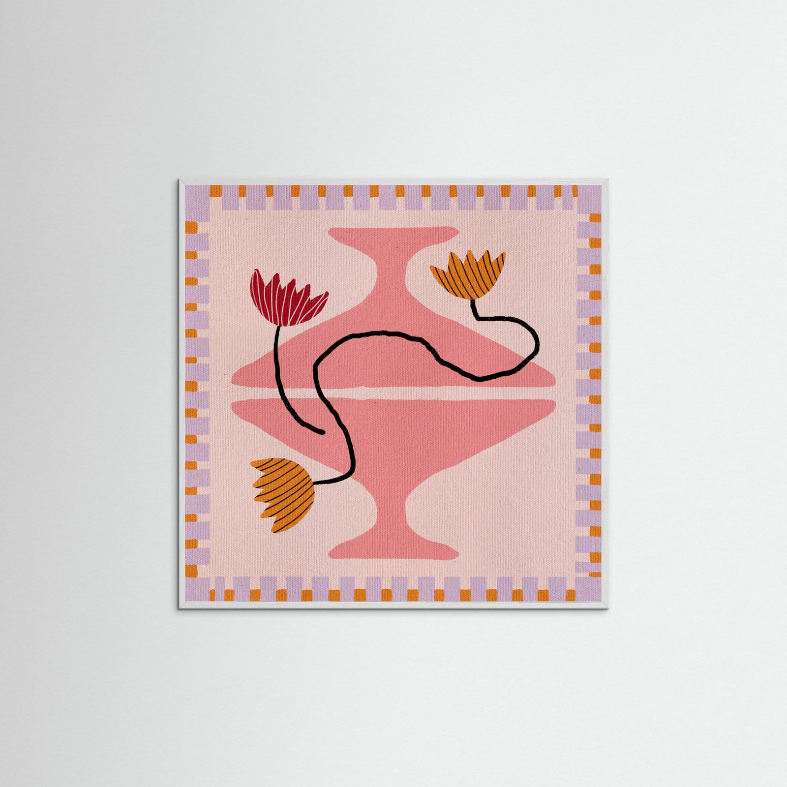 White Wood Out of Vase Blooms 8 Poster