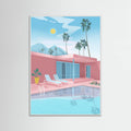 White Wood PALM SPRINGS Poster