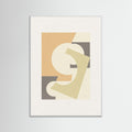 White Wood Paper Collage No.1 Poster