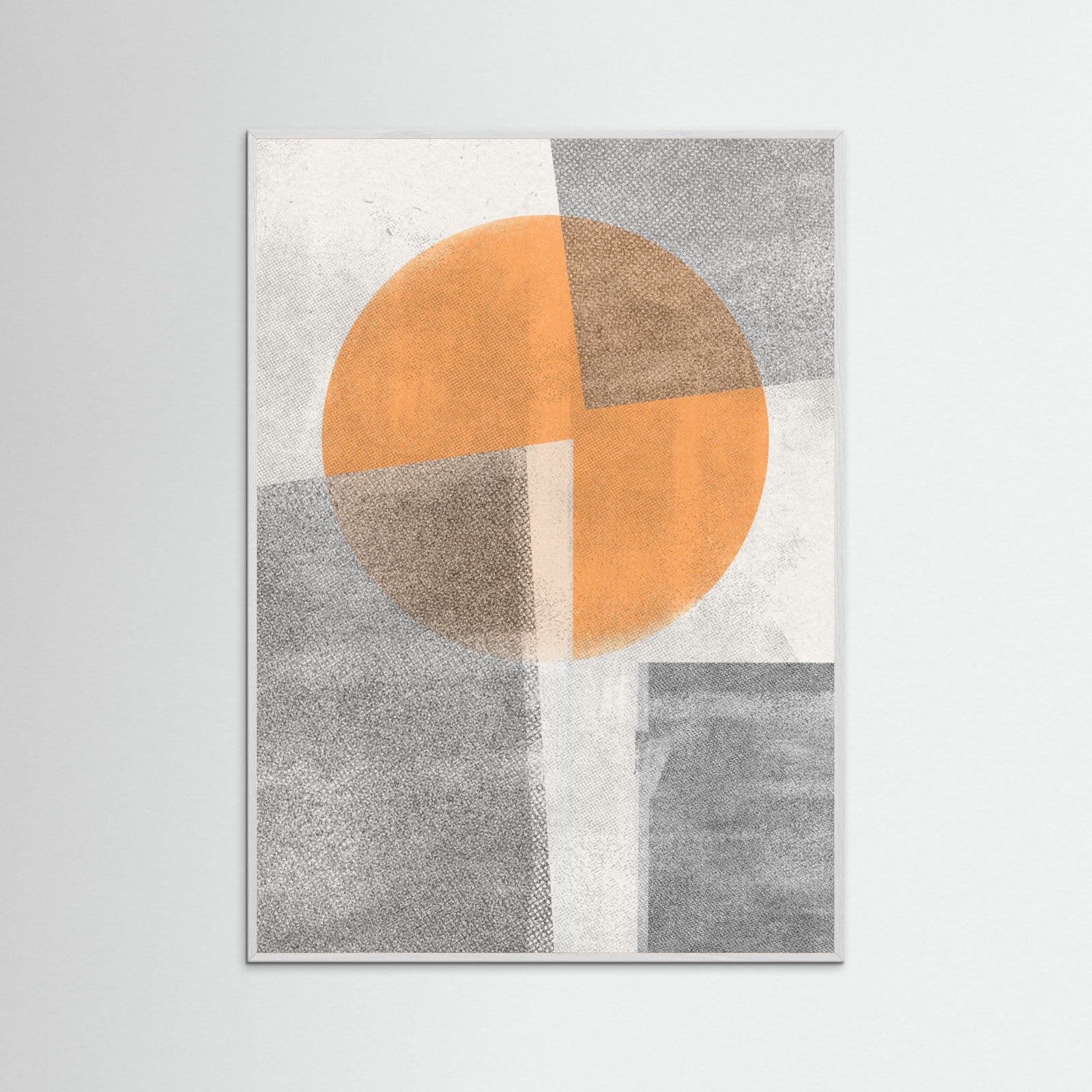 White Wood Paper Collage No.3 Poster