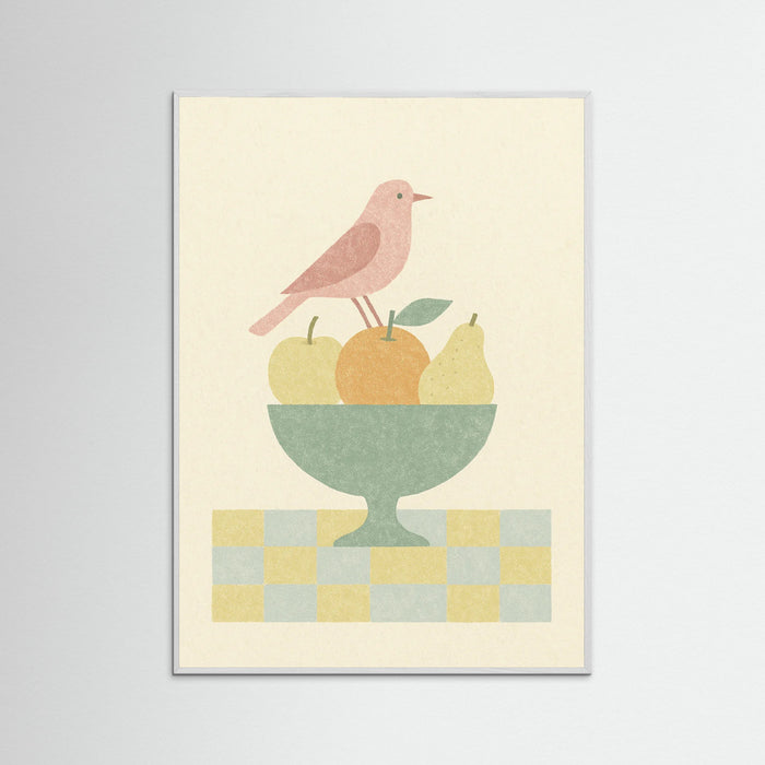 White Wood Pastel Botanical Table