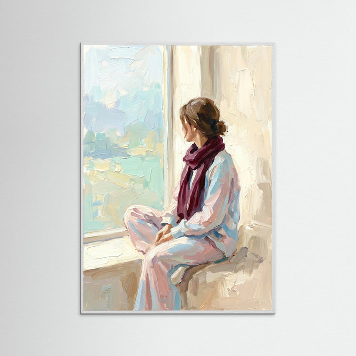 White Wood Pastel Portrait
