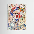 White Wood Pattern play no 18 (Frida) Poster