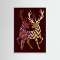 White Wood Patterned Equines