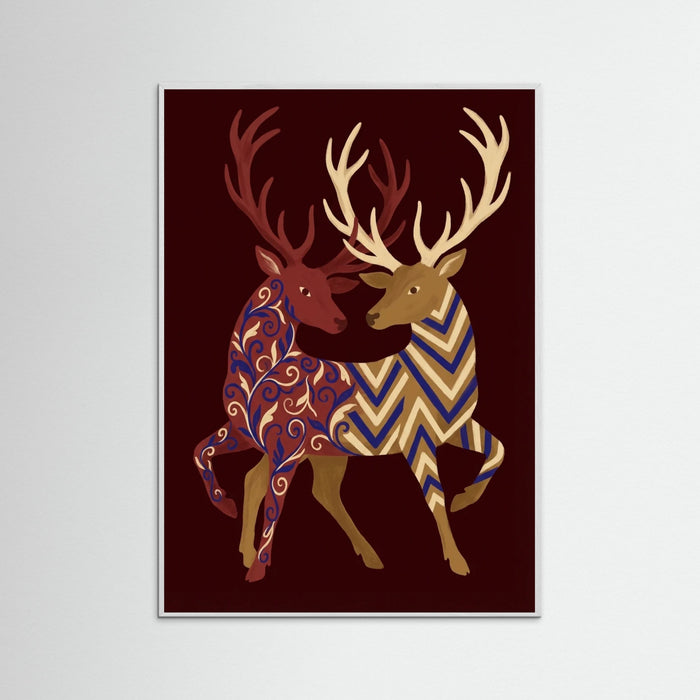 White Wood Patterned Equines