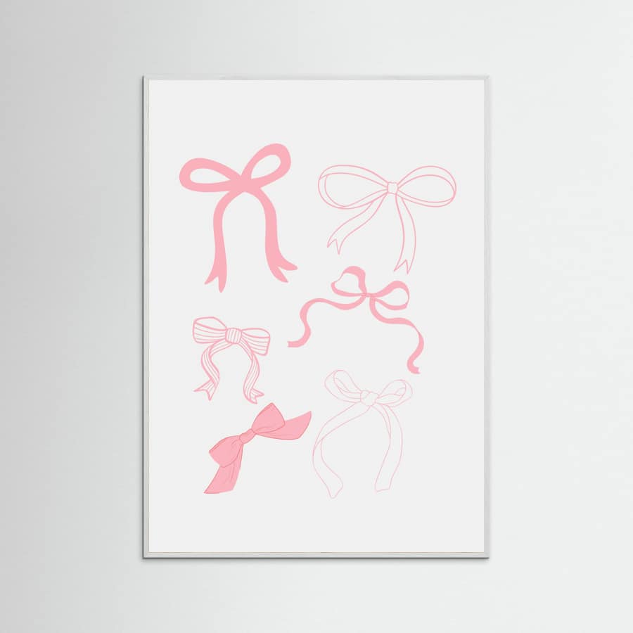 Pink Bows Poster – plakat og kunsttryk