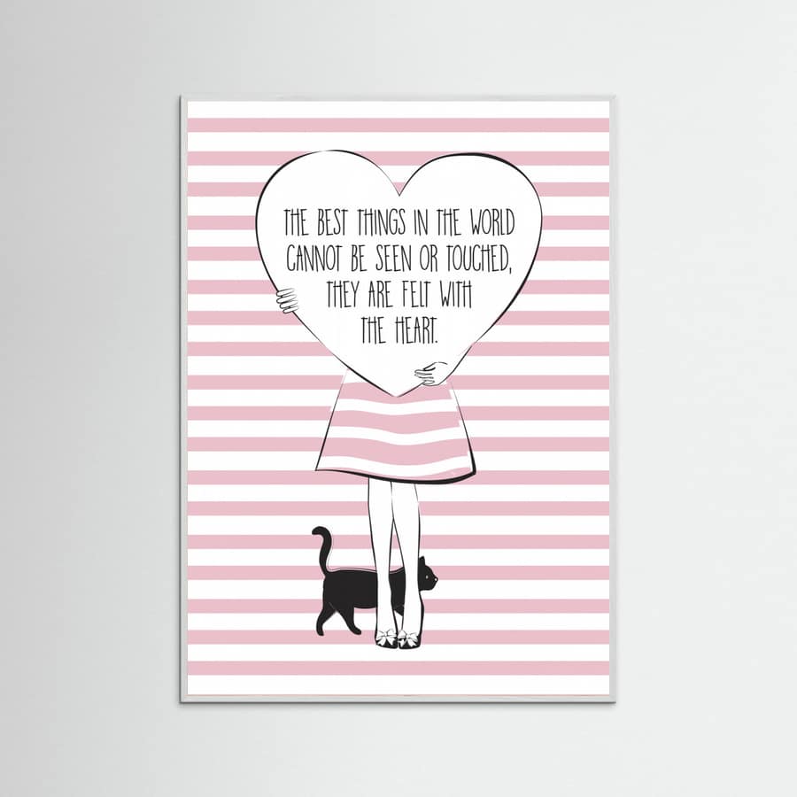 Pink Heart Poster – Poster und Kunstdruck