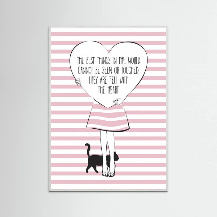 Pink Heart Poster – Poster und Kunstdruck