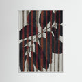 White Wood Plant And Stripes Poster