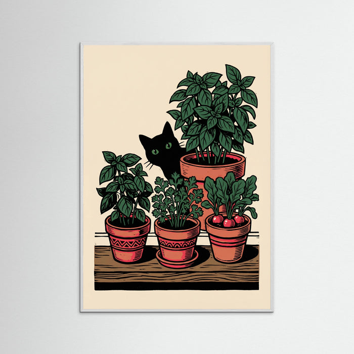 White Wood Potted Garden Bloom