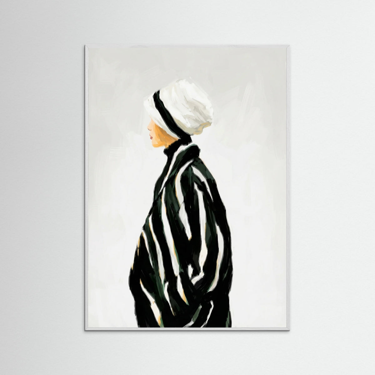 White Wood Profile in Stripes