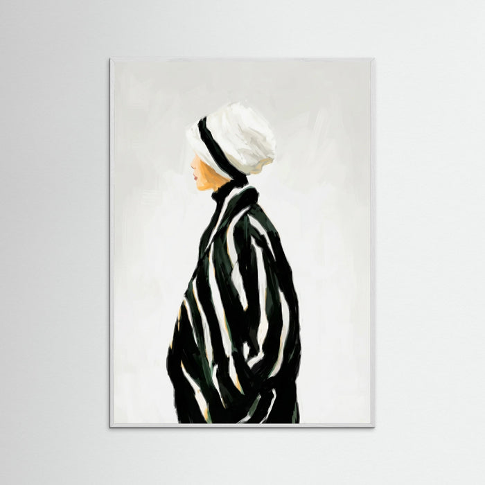 White Wood Profile in Stripes