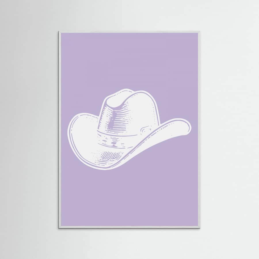 Plakat Purple Cowboy Hat – plakat i druk artystyczny