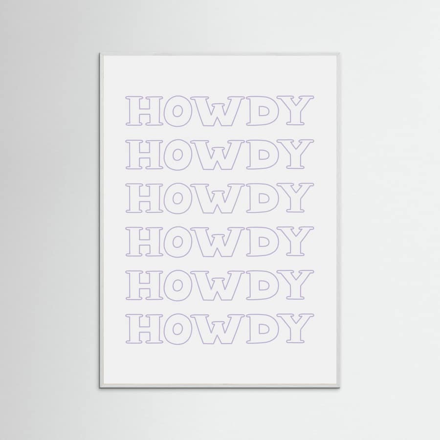 Plakat Purple Howdy – plakat i druk artystyczny