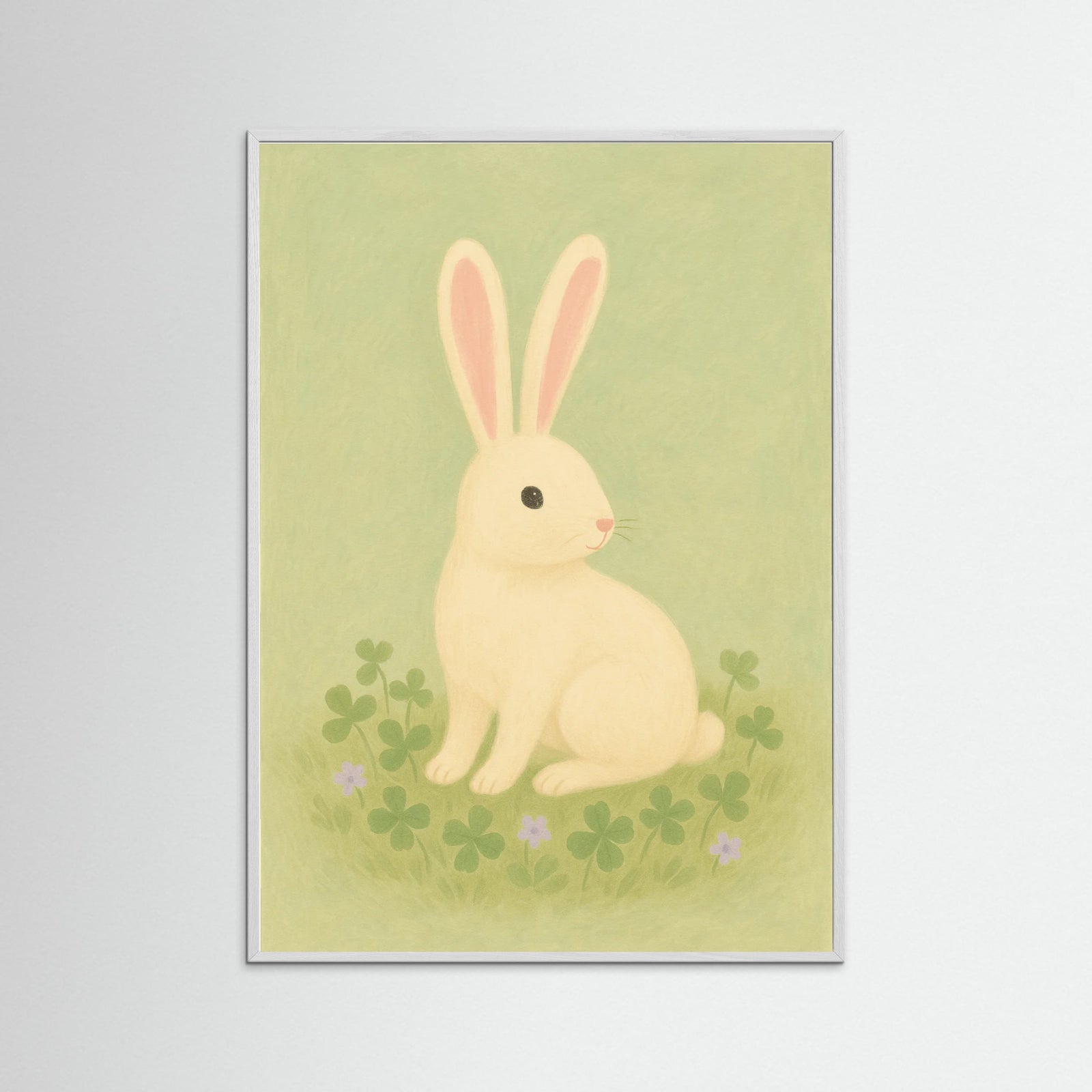 White Wood Quiet Bunny