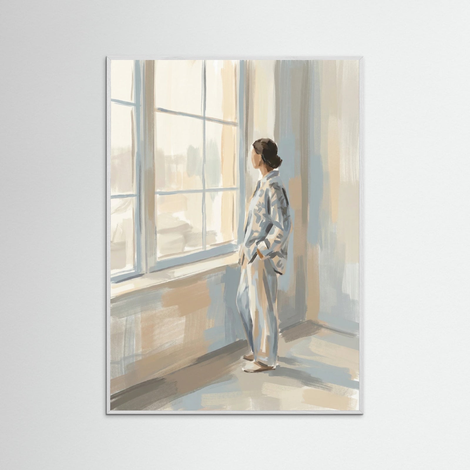 White Wood Quiet Contemplation Beige