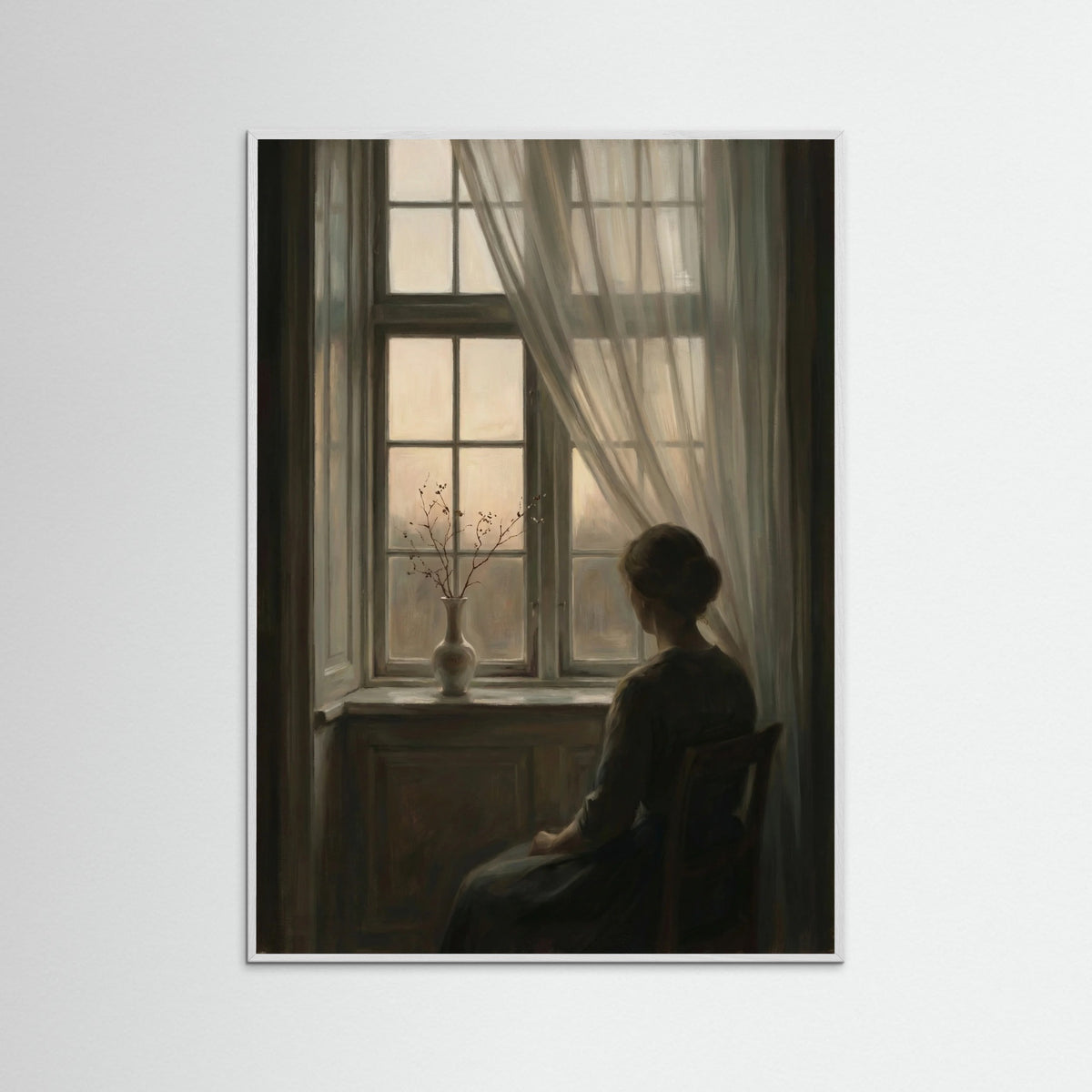 White Wood Quiet Contemplation Brown