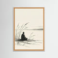 White Wood Quiet Reflection Black