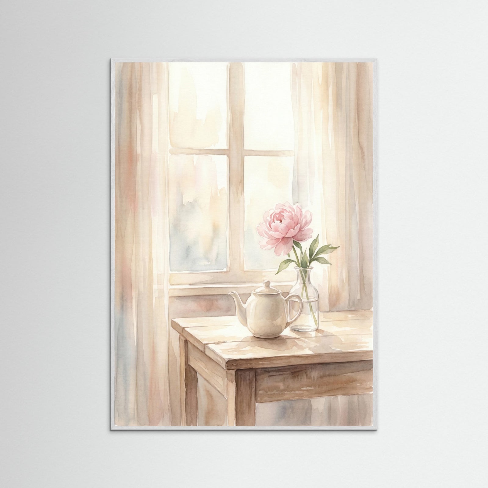 White Wood Quiet Window Bloom