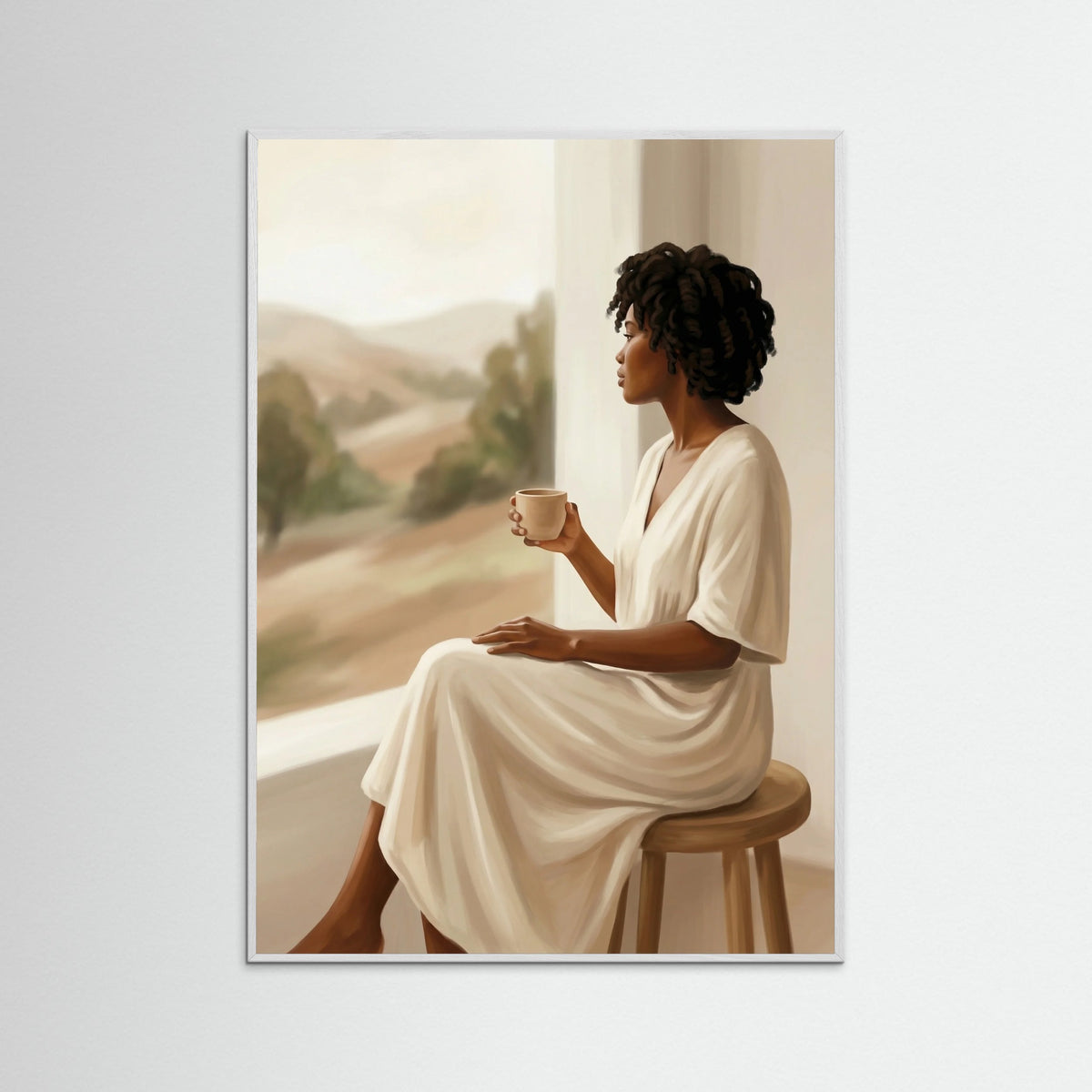 White Wood Quietude Reclined