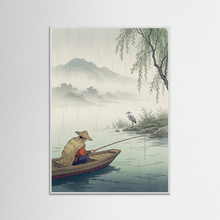 White Wood Rainy Day Stroll