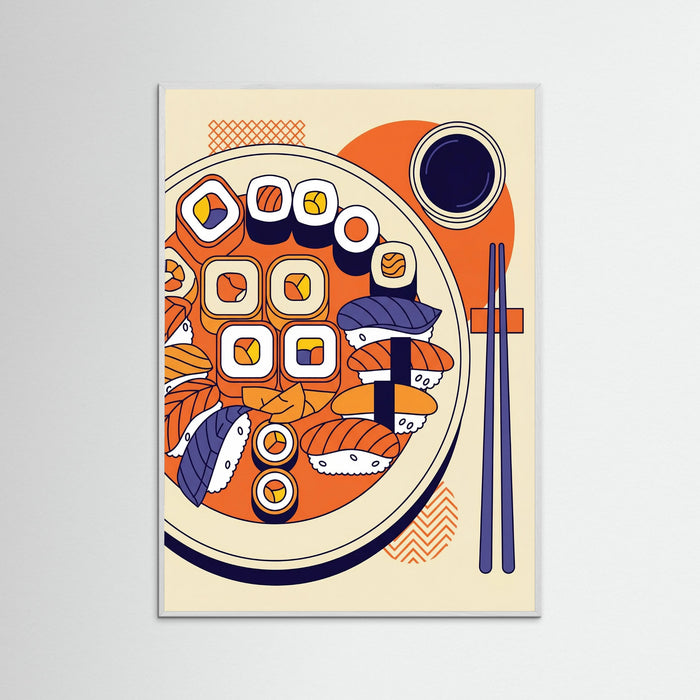 White Wood Ramen Noodle Art