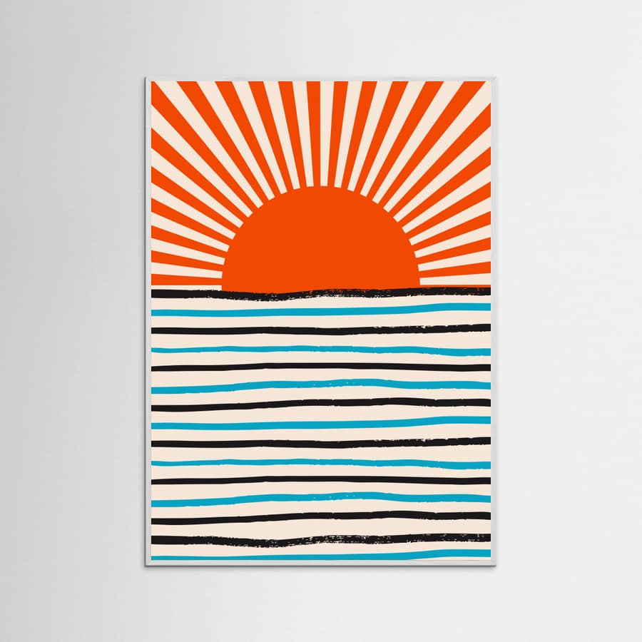 Poster Red Sun and Sea – poster e stampa artistica