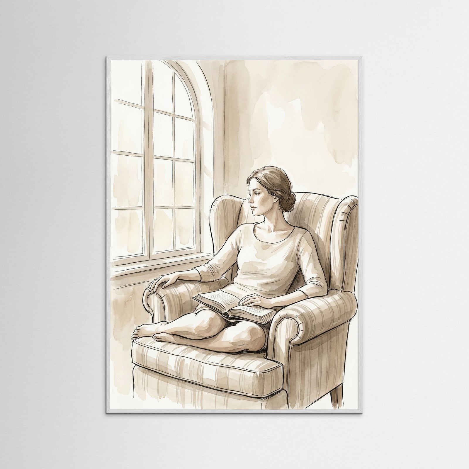 White Wood Relaxed Contemplation