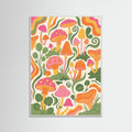 White Wood Retro Bloom Pattern