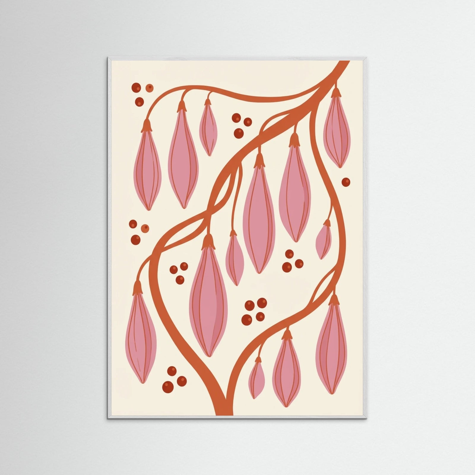 White Wood Retro Blooms