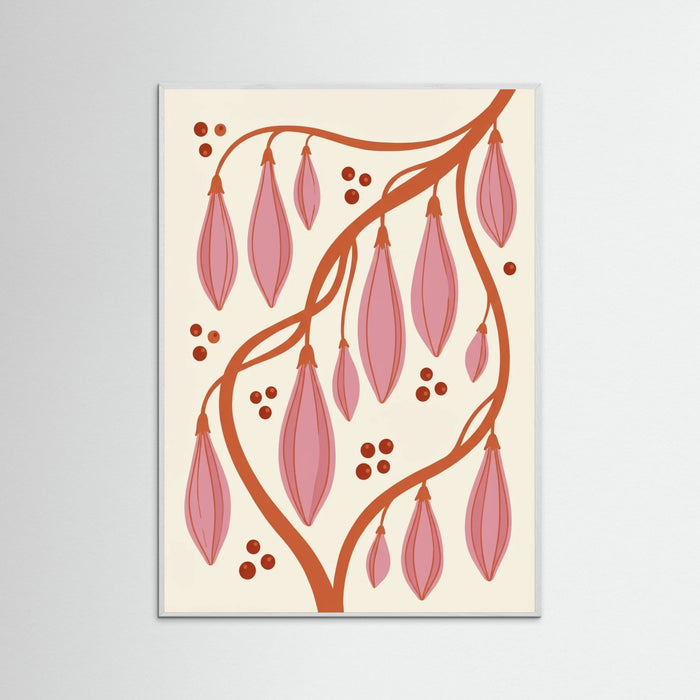 White Wood Retro Blooms
