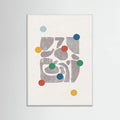 Retro Dots and Paper Poster – plakat og kunsttryk