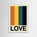 Retro Stripe LOVE Sundaze Poster – poster and art print