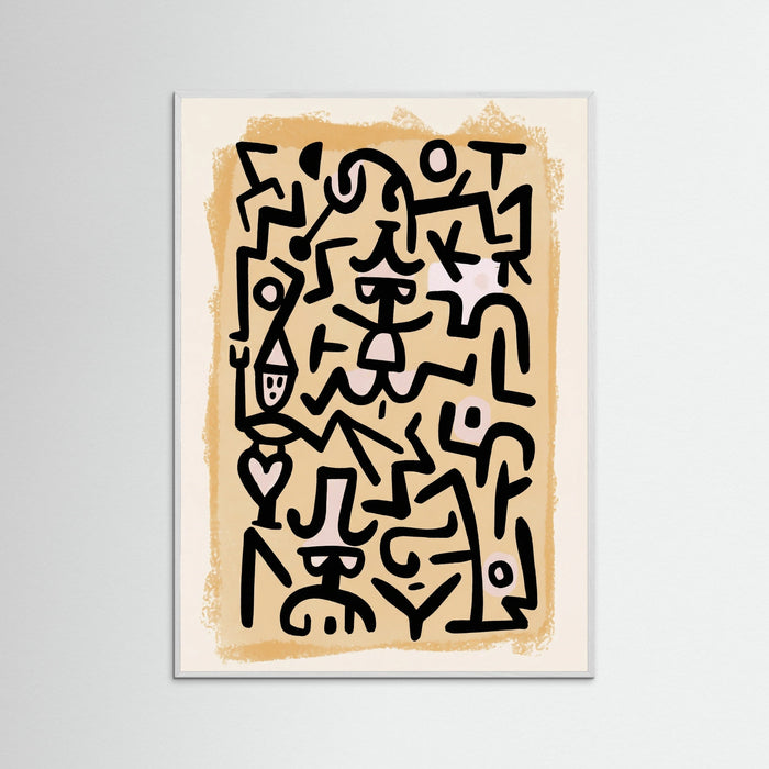White Wood Rhythmic Abstract Figures