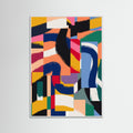 White Wood Ribbons Dancing Over Mirrors Poster
