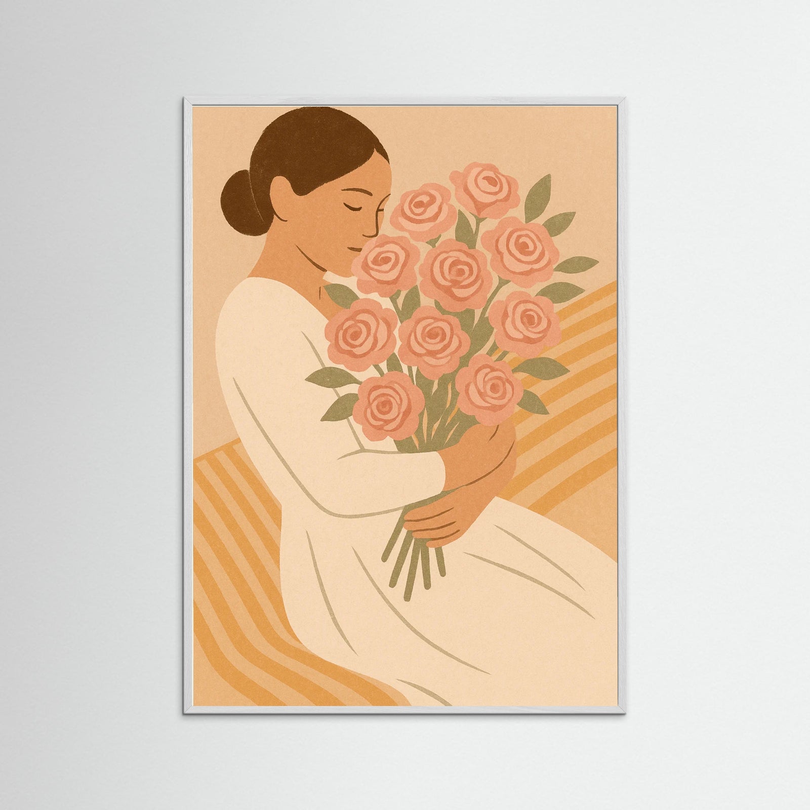 White Wood Rosy Embrace