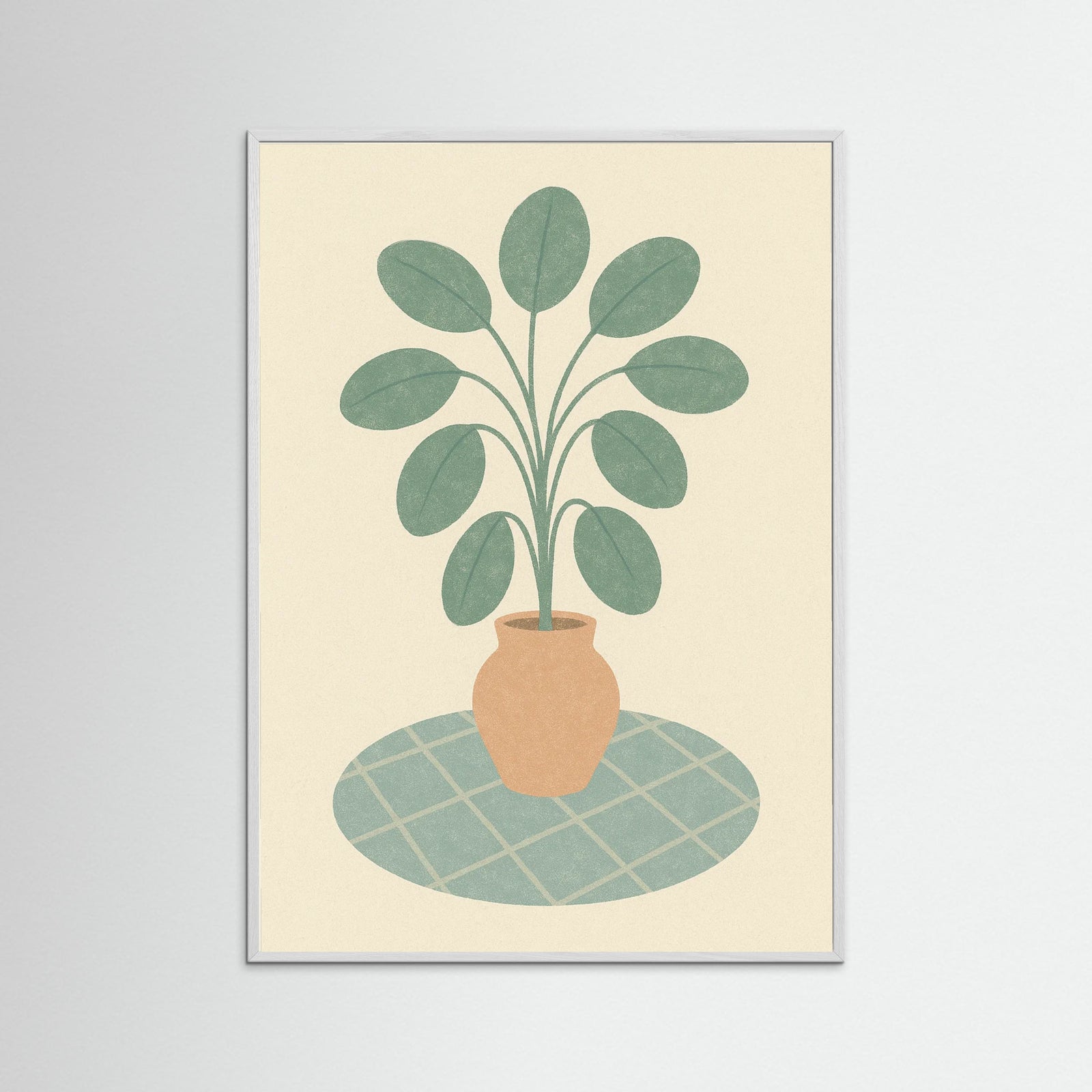 White Wood Rust Hued Blossoms