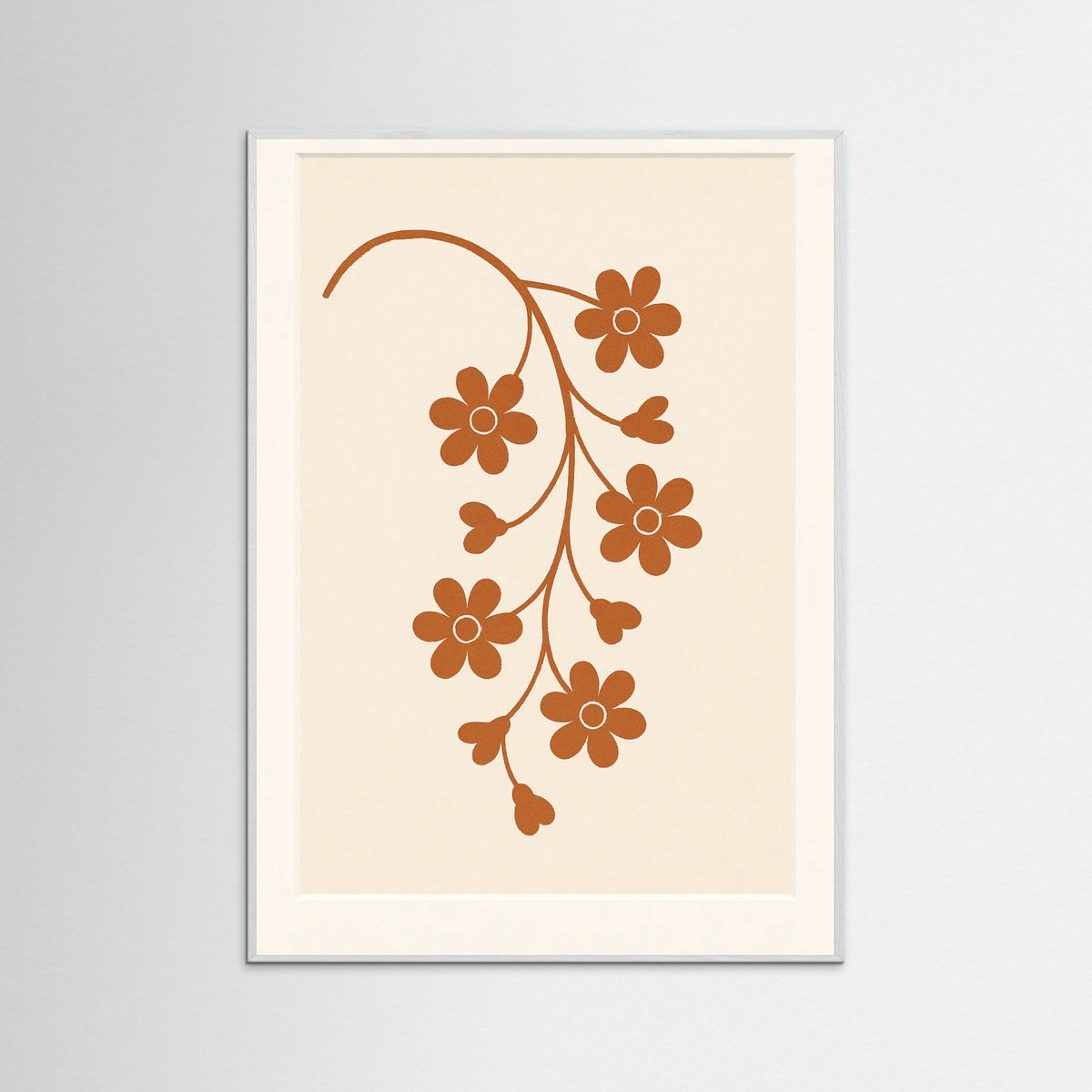 White Wood Rustic Botanical